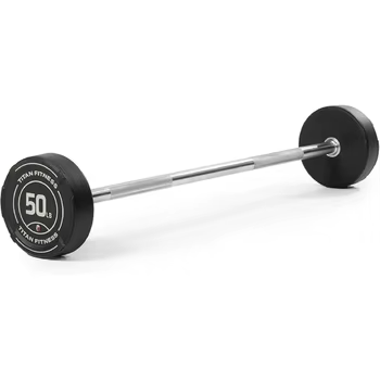 Rubber Fixed Curl Barbell